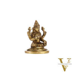 Superfine Small Brass Goddess Lakshmi Idol | Height 2.5 inch