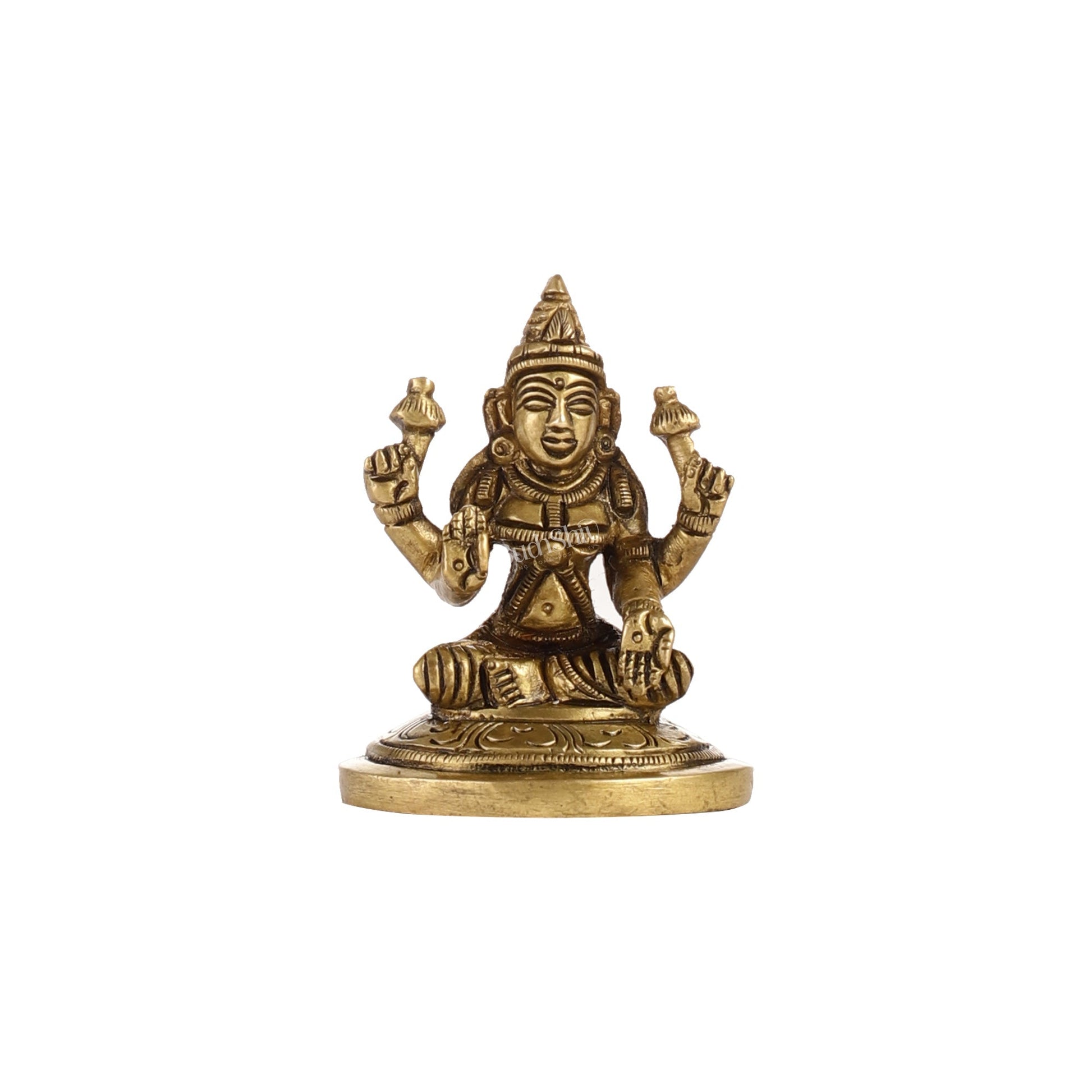 Superfine Small Brass Goddess Lakshmi Idol | Height 2.5 inch