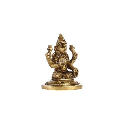 Superfine Small Brass Goddess Lakshmi Idol | Height 2.5 inch