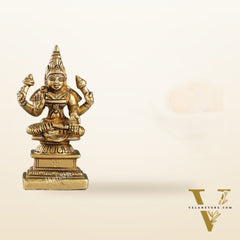 Superfine Small Brass Lakshmi Idol | 4.5"