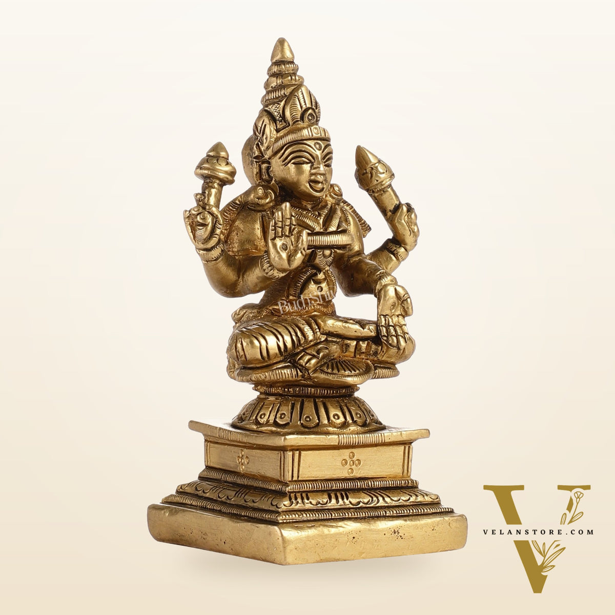 Superfine Small Brass Lakshmi Idol | 4.5"