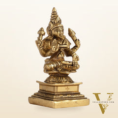 Superfine Small Brass Lakshmi Idol | 4.5"