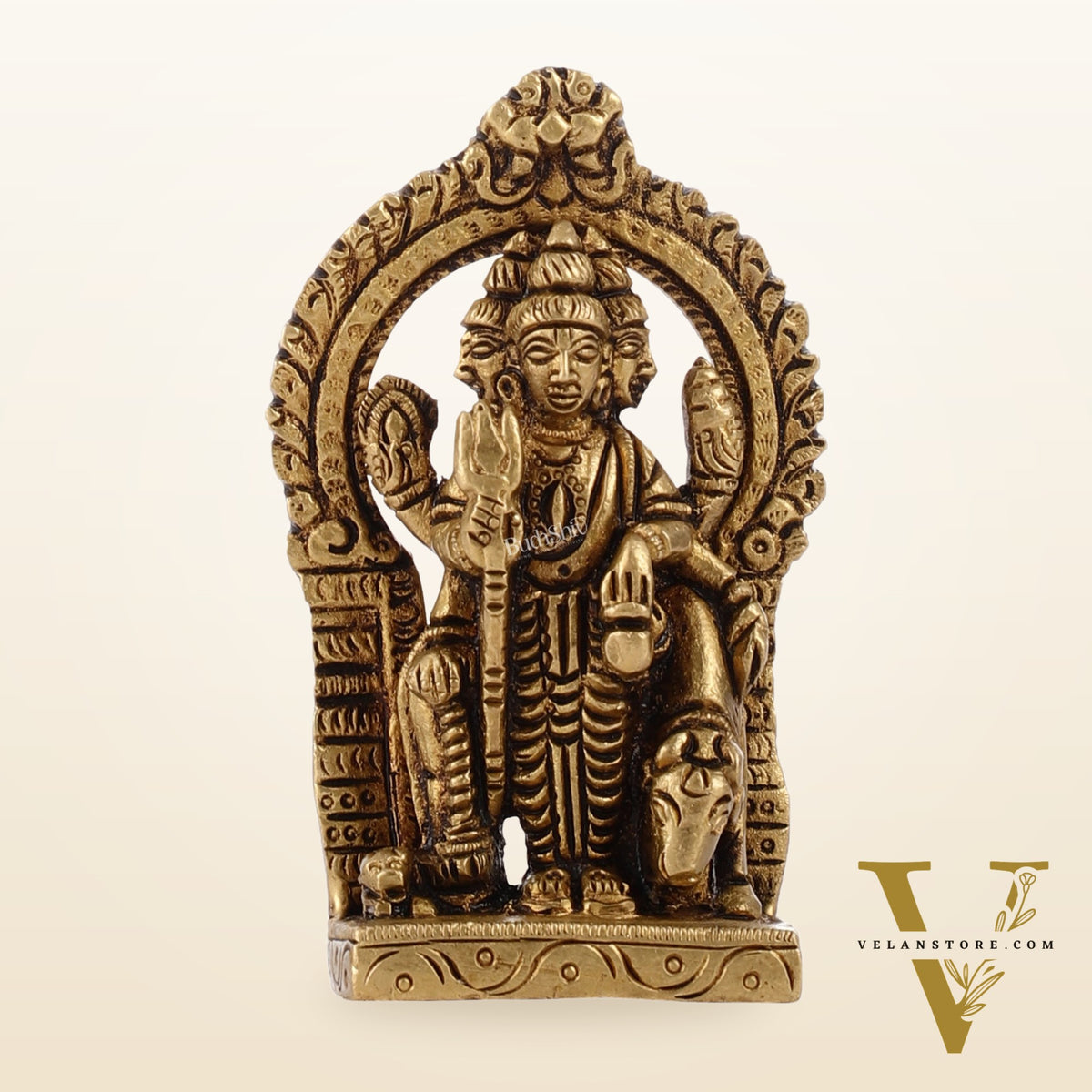 Superfine Small Brass Lord Dattatreya Guru Idol | Height 3.5 inch