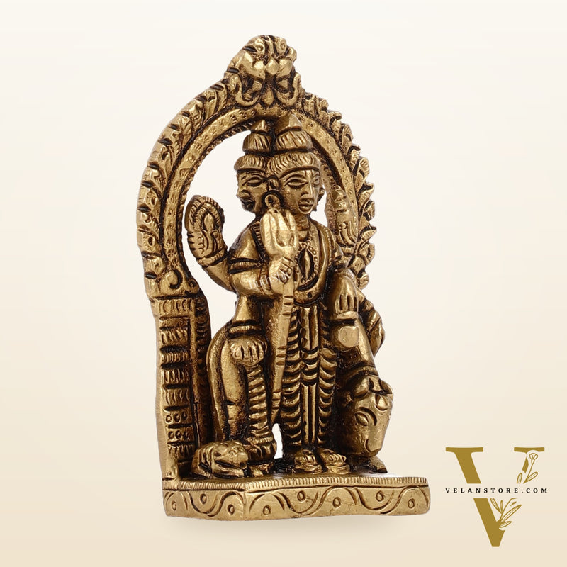 Superfine Small Brass Lord Dattatreya Guru Idol | Height 3.5 inch