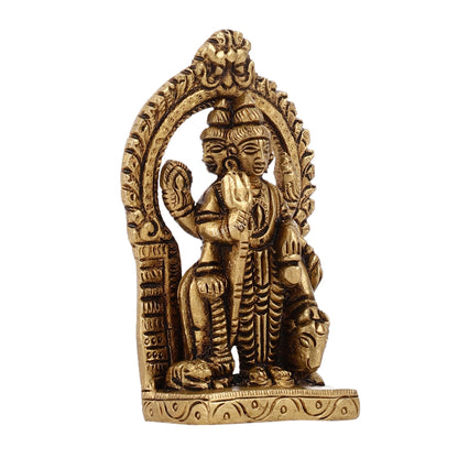 Superfine Small Brass Lord Dattatreya Guru Idol | Height 3.5 inch