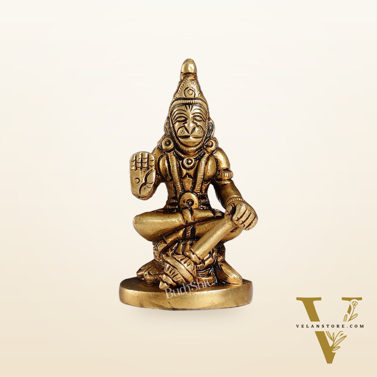 Superfine Small Brass Lord Hanuman Idol for Home Temple | Height 3 inch