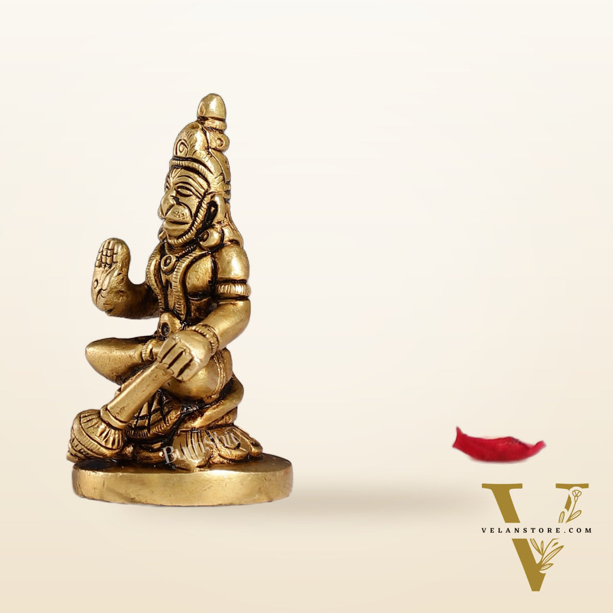 Superfine Small Brass Lord Hanuman Idol for Home Temple | Height 3 inch