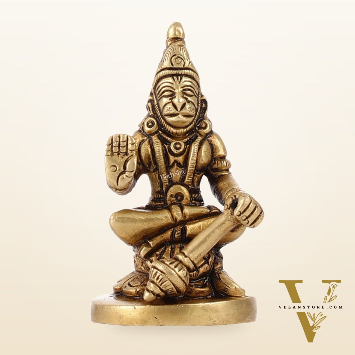 Superfine Small Brass Lord Hanuman Idol for Home Temple | Height 3 inch