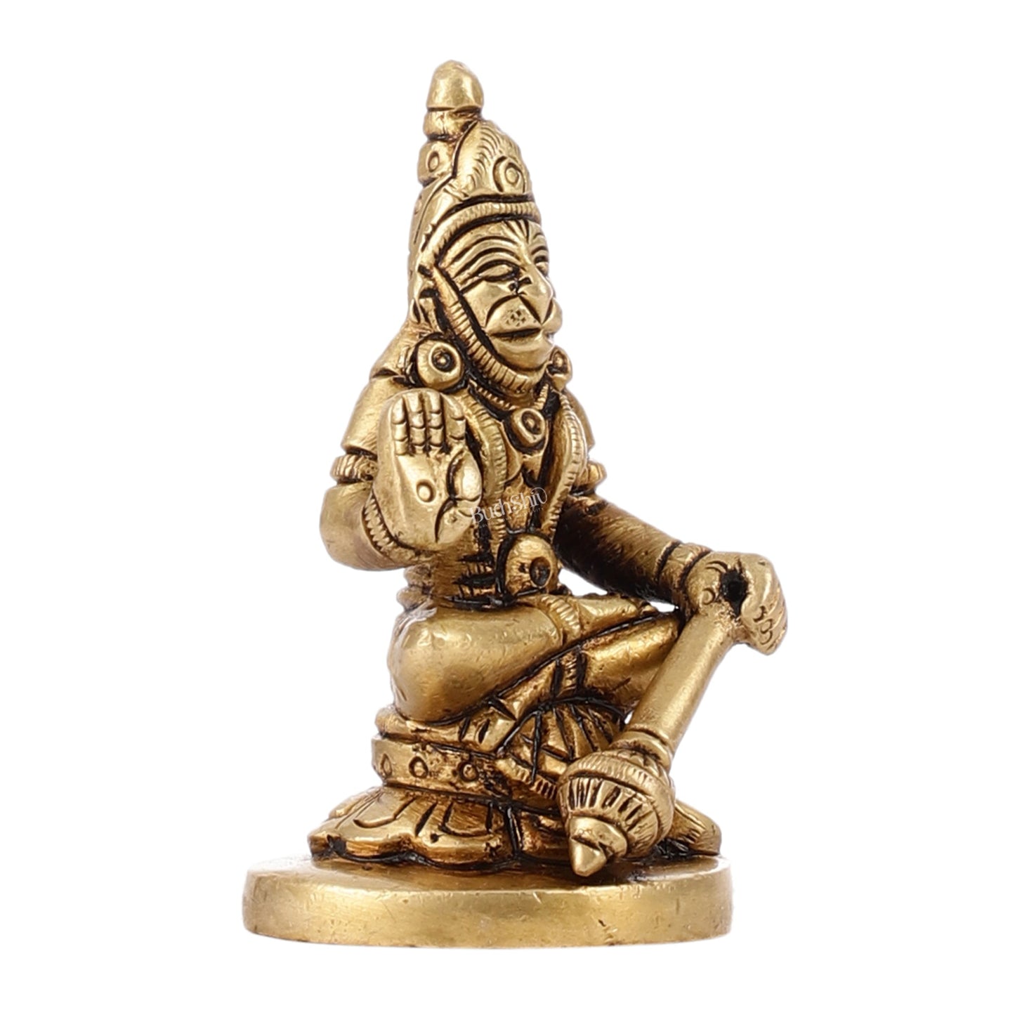 Superfine Small Brass Lord Hanuman Idol for Home Temple | Height 3 inch