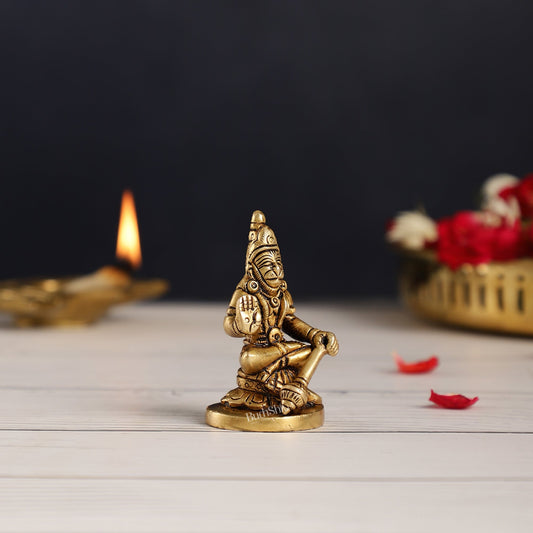 Superfine Small Brass Lord Hanuman Idol for Home Temple | Height 3 inch