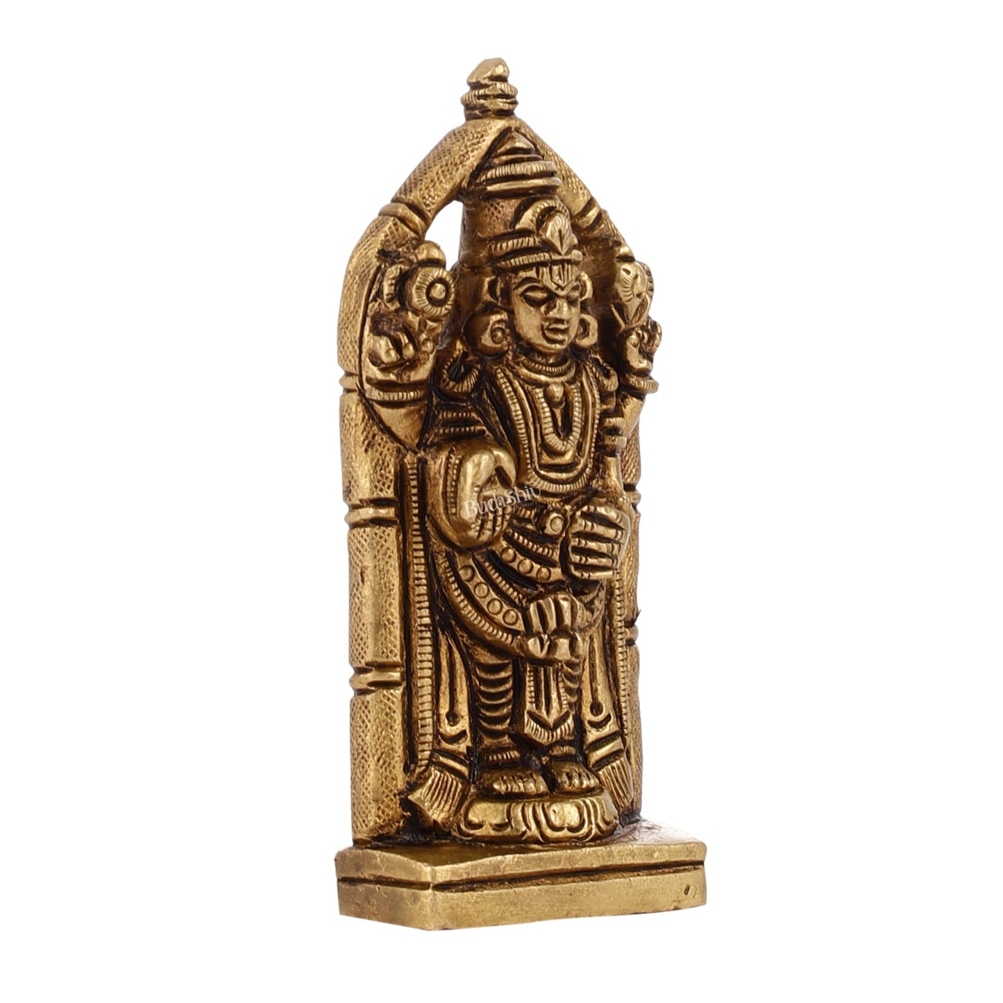 Superfine Small Brass Tirupati Balaji Idol | Height 4 inch