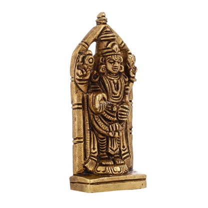 Superfine Small Brass Tirupati Balaji Idol | Height 4 inch