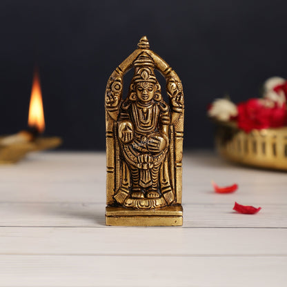Superfine Small Brass Tirupati Balaji Idol | Height 4 inch