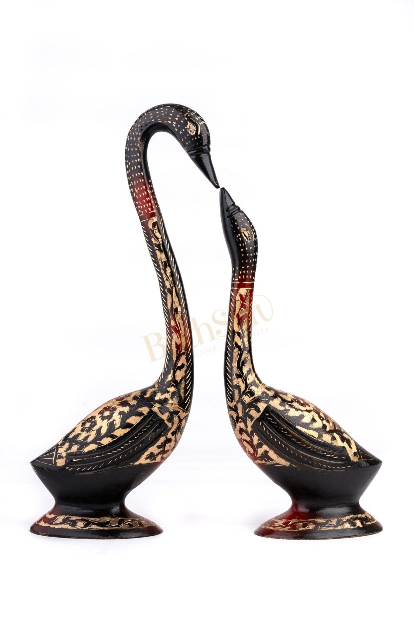 Swan Set of 2 in Brass for Home Decor Office Decor ( Big )