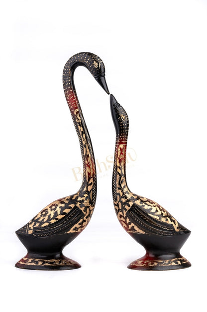 Swan Set of 2 in Brass for Home Decor Office Decor ( Big )