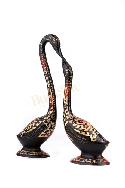 Swan Set of 2 in Brass for Home Decor Office Decor ( Big )