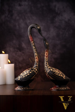 Swan Set of 2 in Brass for Home Decor Office Decor