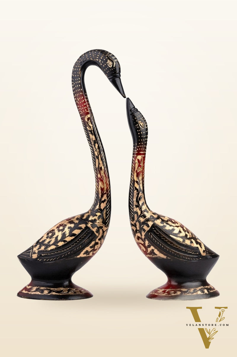 Swan Set of 2 in Brass for Home Decor Office Decor