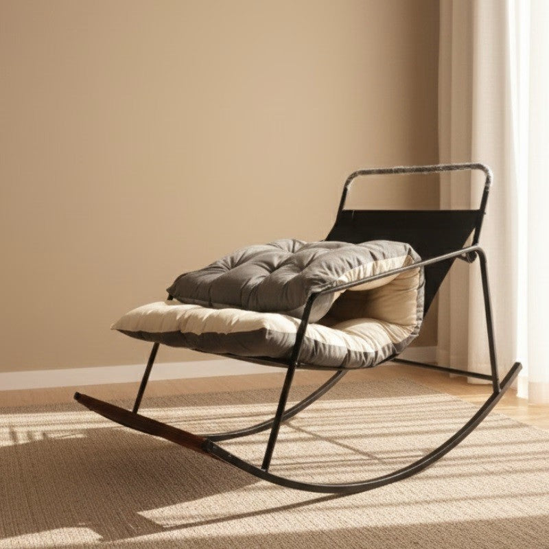 Comfy Rocking Chair With Adjustable Backrest and Foot Massager for Extra Comfort | Relaxing Indoor & Outdoor Swaying Chair