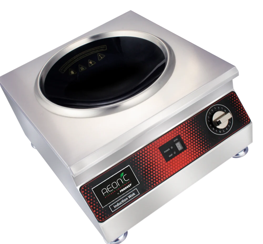 Aeonic Table-Top Induction Wok with SS 430 Kadai – 3.5 kW