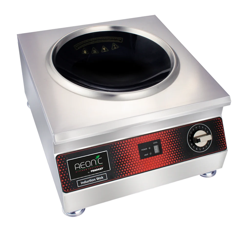 Aeonic Table-Top Induction Wok with SS 430 Kadai – 3.5 kW