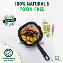 CASTrong Cast Iron Tadka Pan, Square Shaped, Pre-seasoned, Natural Nonstick, 100% Pure, Toxin-free, Induction