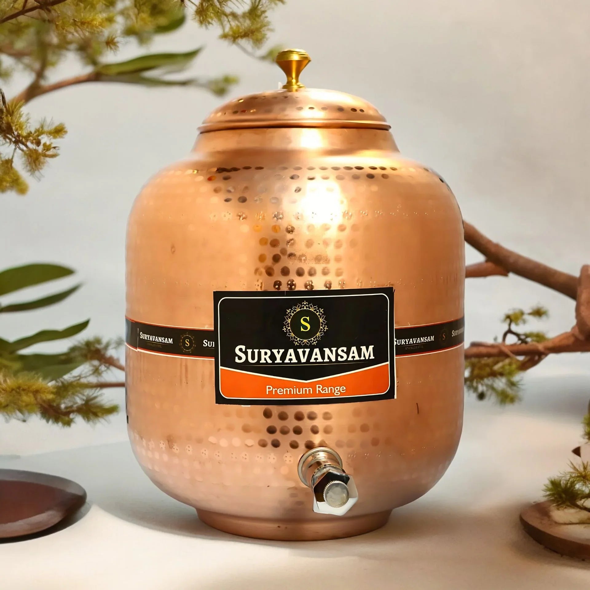 Pure Copper Handmade Water Dispenser - Perfect For Drinking Water