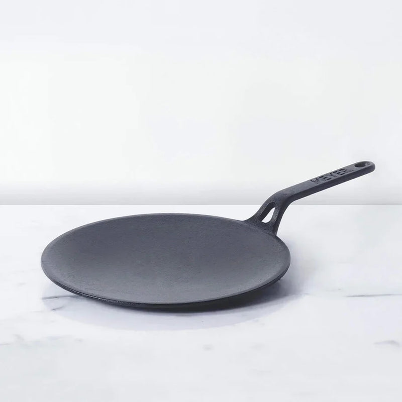 Meyer Pre-Seasoned Cast Iron Roti/Chapati Tawa 26cm, Black