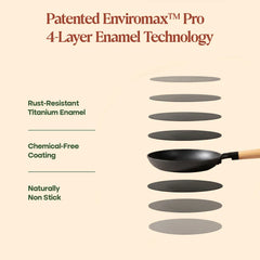 No. 9 Enamel Cast Iron Pan LITE (24cm)