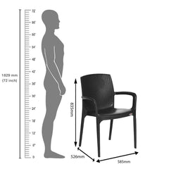 Supreme Texas Plastic With-Arm Chair