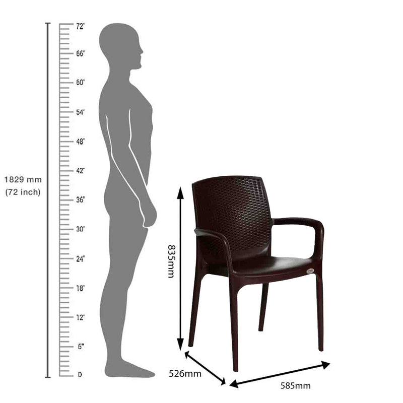Supreme Texas Plastic With-Arm Chair