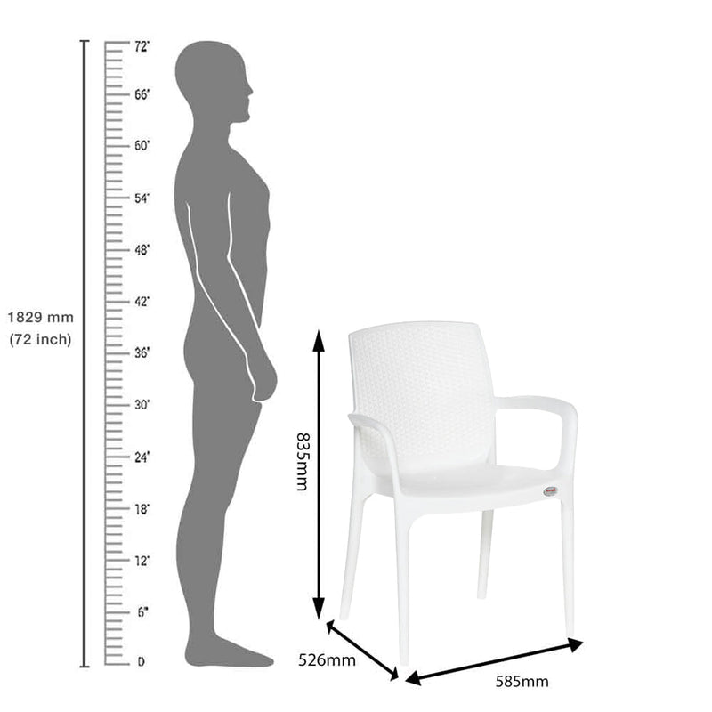 Supreme Texas Plastic With-Arm Chair