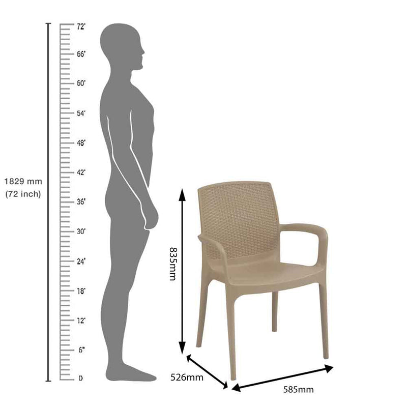 Supreme Texas Plastic With-Arm Chair