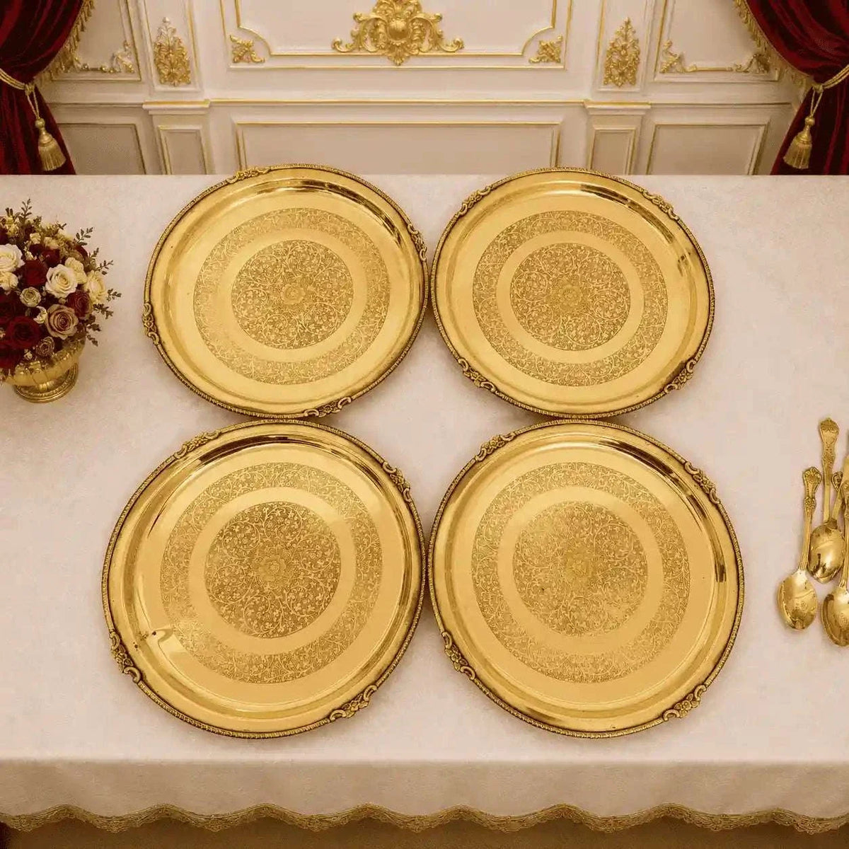 Brass Luxury Dinner Serving Set