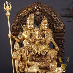 The complete Brass Shiva Parivar Idol 12" duel tone