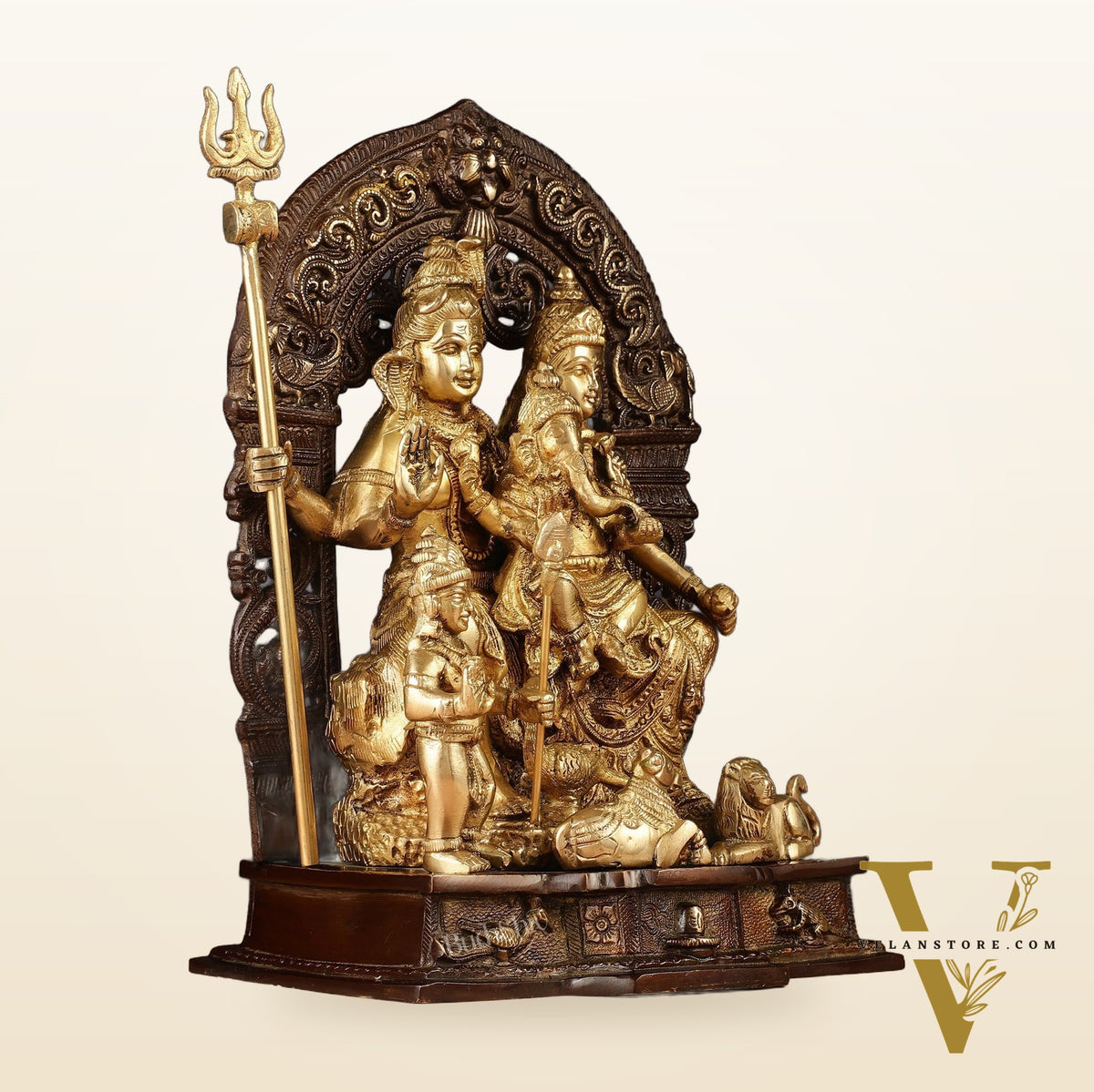 The complete Brass Shiva Parivar Idol 12" duel tone