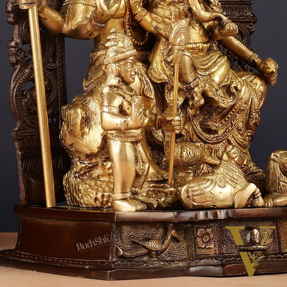 The complete Brass Shiva Parivar Idol 12" duel tone