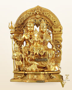 The complete Brass Shiva Parivar Idol 12"