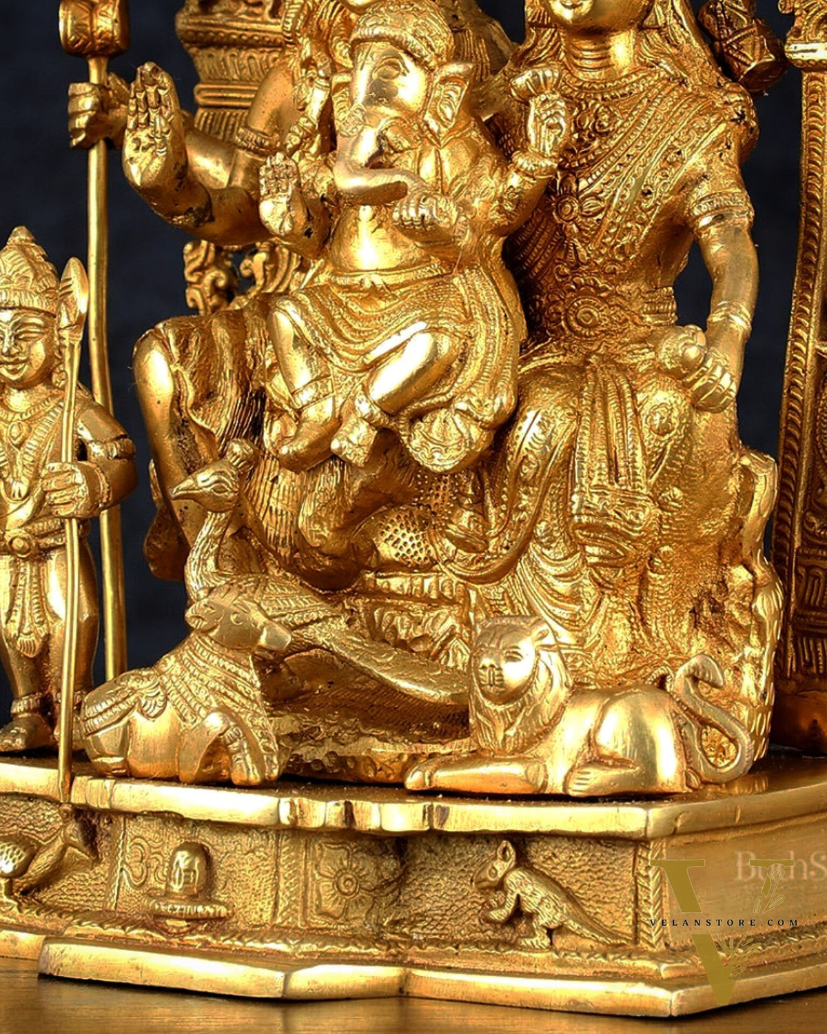 The complete Brass Shiva Parivar Idol 12"