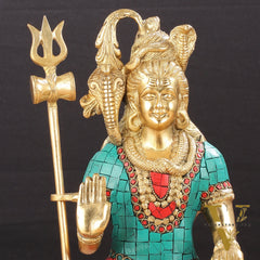 The Mesmerizing Lord Shiva Brass Statue – 10.5 Inches Tall