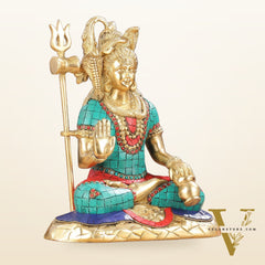 The Mesmerizing Lord Shiva Brass Statue – 10.5 Inches Tall