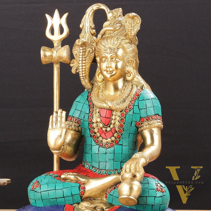 The Mesmerizing Lord Shiva Brass Statue – 10.5 Inches Tall