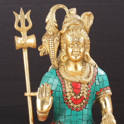 The Mesmerizing Lord Shiva Brass Statue – 10.5 Inches Tall
