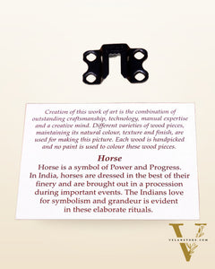 Three Horses | 3D Wooden Wall Hanging Frame with Glass