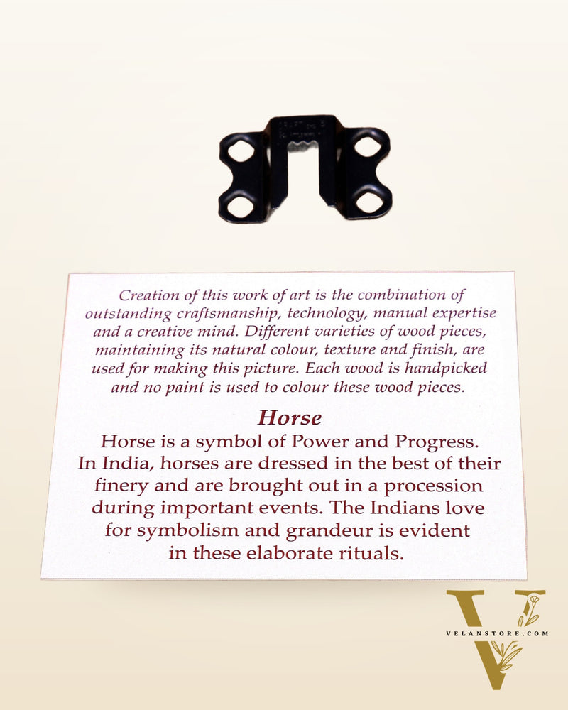 Three Horses | 3D Wooden Wall Hanging Frame with Glass