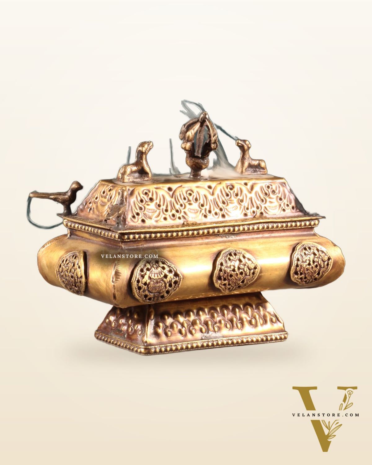 Tibetan Brass Dhoop Burner – Traditional Incense Holder