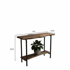 Timber Wooden Live Edge Console Table