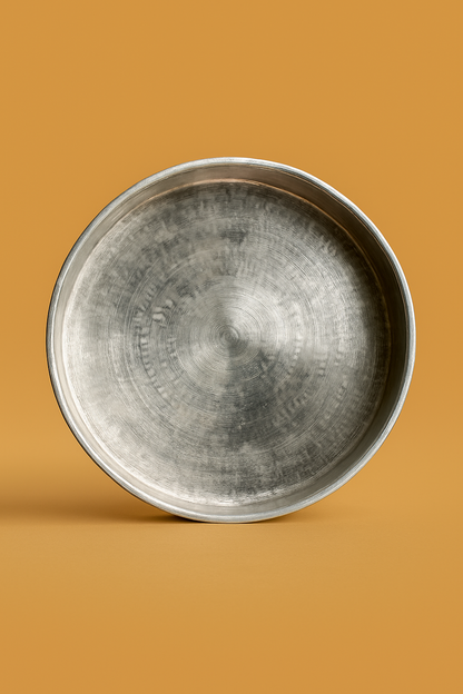 Eeyam (Tin) Plate – Traditional Pure Tin Thattu | 8–12 Inch | Velanstore