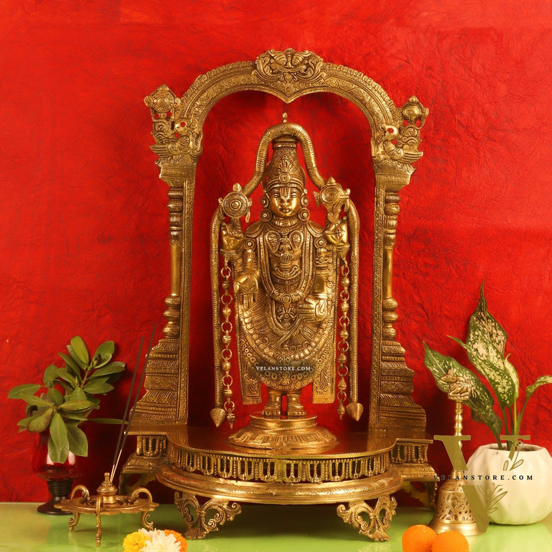 Tirupati Balaji Brass Idol 25 inches