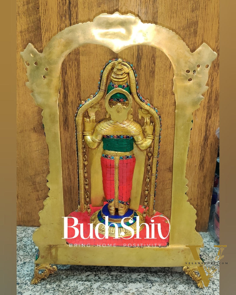 Tirupati Balaji Brass Idol 25 inches with stonework